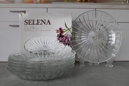 DP1259GCL Set farfuri supa, sticla, 6buc "Selena" 1/4