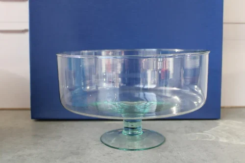 RYG002 Salatiera pe picior sticla 1 buc "CAKE PLATE 24 CM" 1/4