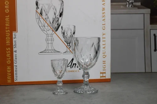 SE3040GCL Set pahare sticla 6+6 (360ml+60ml) "Amytis" 1/3