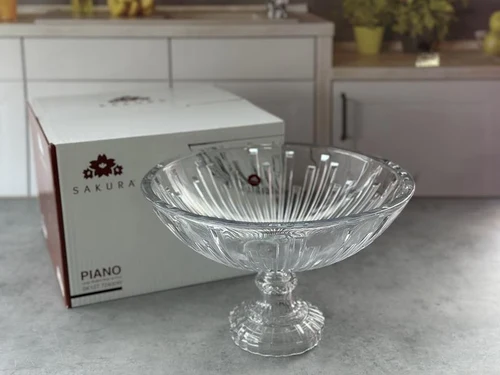 SK12772400W Fructiera pe picior sticla "Piano" 1/4