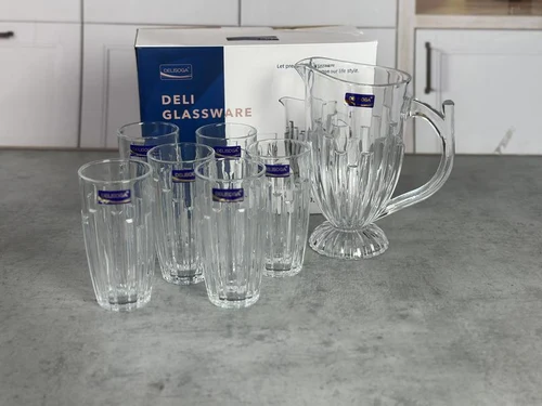 DS2026/L7 Set ulcior cu 6 pahare sticla 1/6