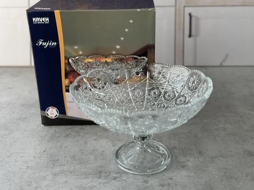 FB7375GCL Fructiera pe picior sticla "Fujin" 1/2